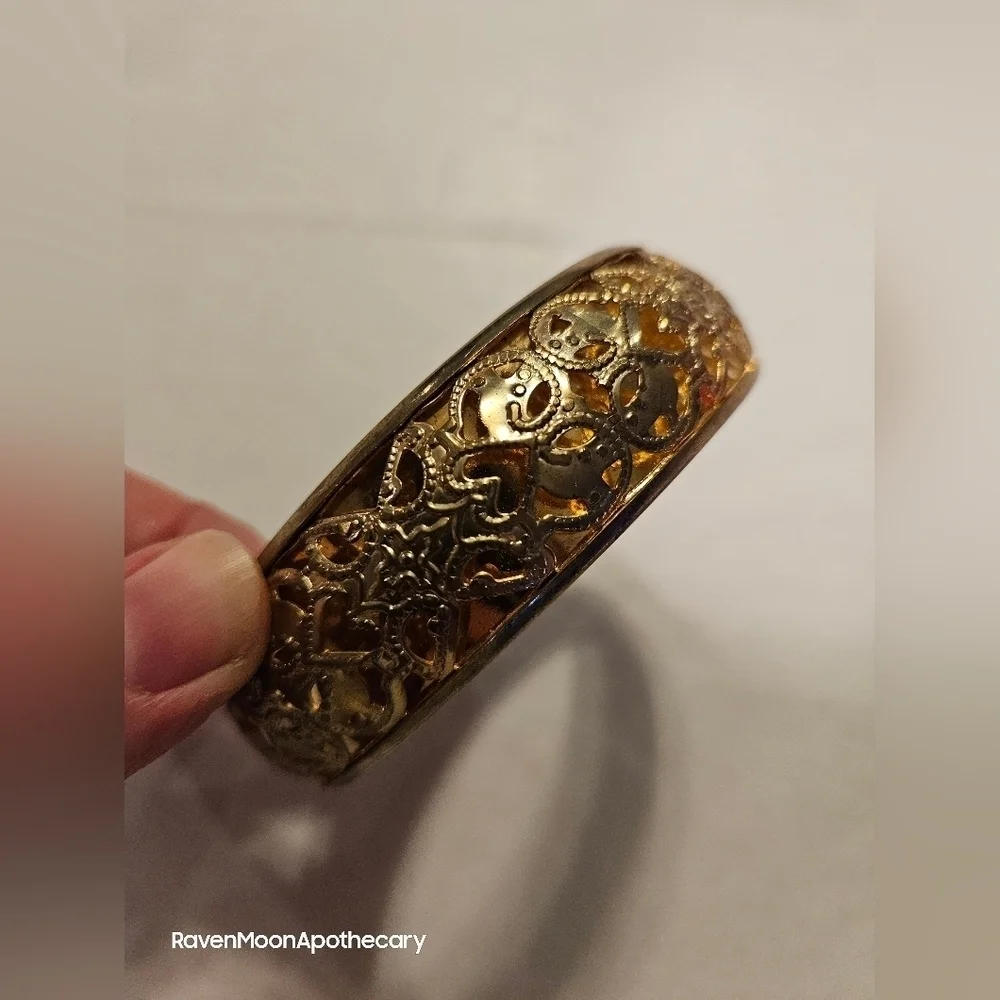 Vintage Brass Wide Bangle